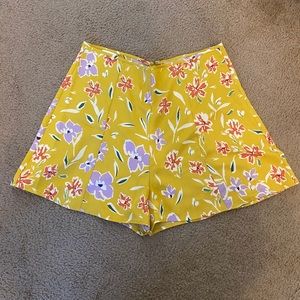 BCBGeneration Floral Print High Waisted Shorts